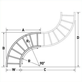 90 Horizontal Elbow Left/Right